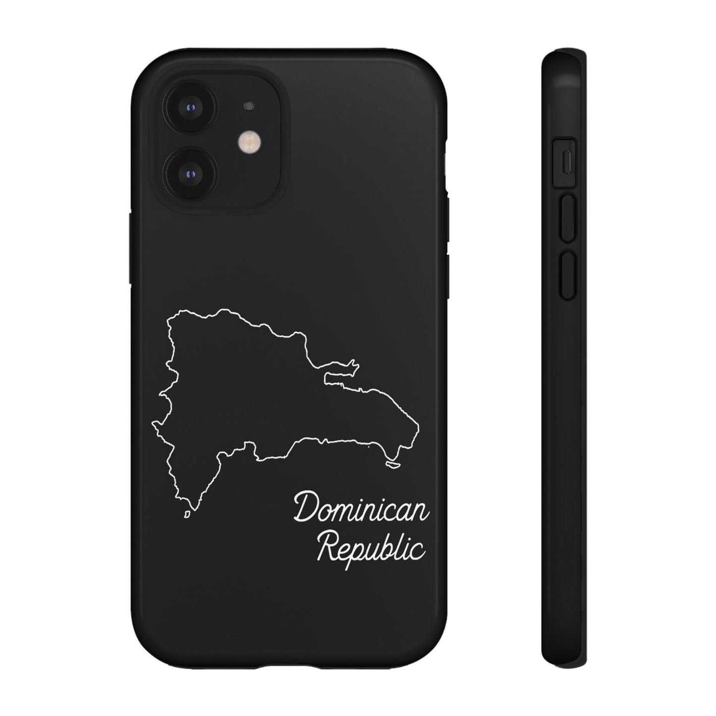 Dominican Republic Outline Phone Case – Minimal Country Map Tough Case (iPhone, Samsung, Pixel)