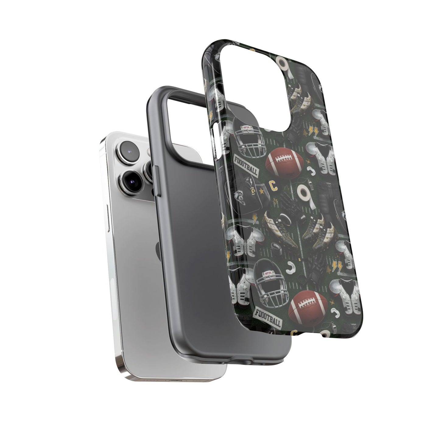 Football Pattern Phone Case – Sports Fan Tough Protective Game Day Case