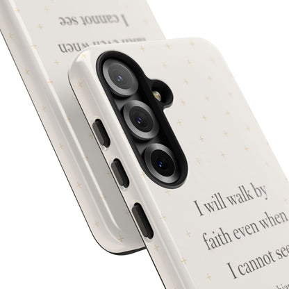 Walk by Faith Phone Case 2 Corinthians 5:7 Christian Bible Cover