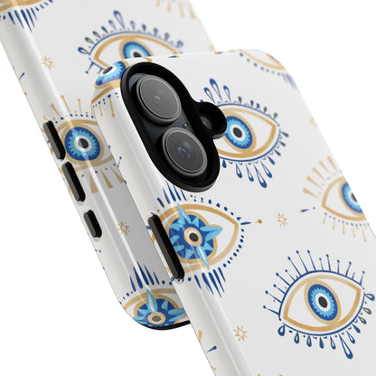 Blue Evil Eye Phone Case – Protective Slim Shockproof Cover for Iphone, Samsung Galaxy and Pixel