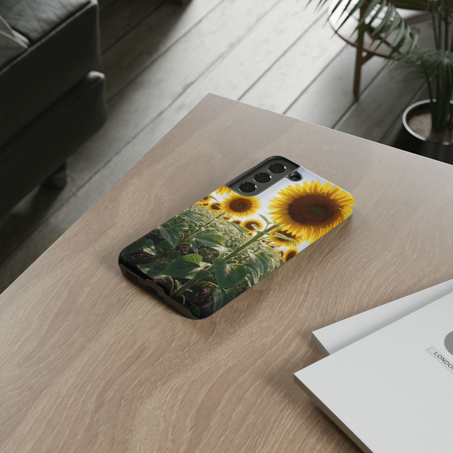 Sunflower Field Phone Case | Golden Hour Floral Aesthetic | Bright Summer Tough Case