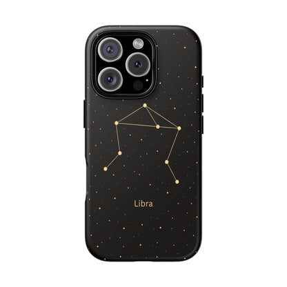 Libra Zodiac Constellation Phone Case – Luxe Gold Celestial Cover