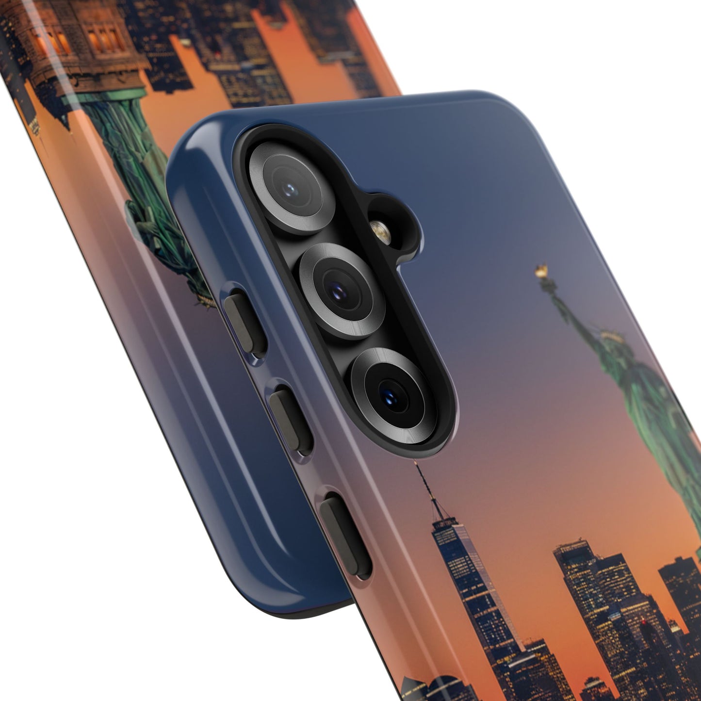 Statue of Liberty Sunset Phone Case – New York City Skyline Travel Aesthetic Tough Case
