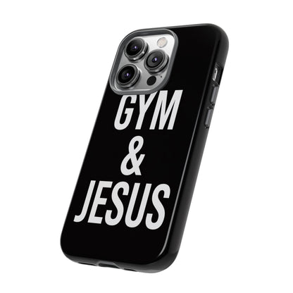 Gym & Jesus Phone Case Christian Faith Workout Gym Motivation Case