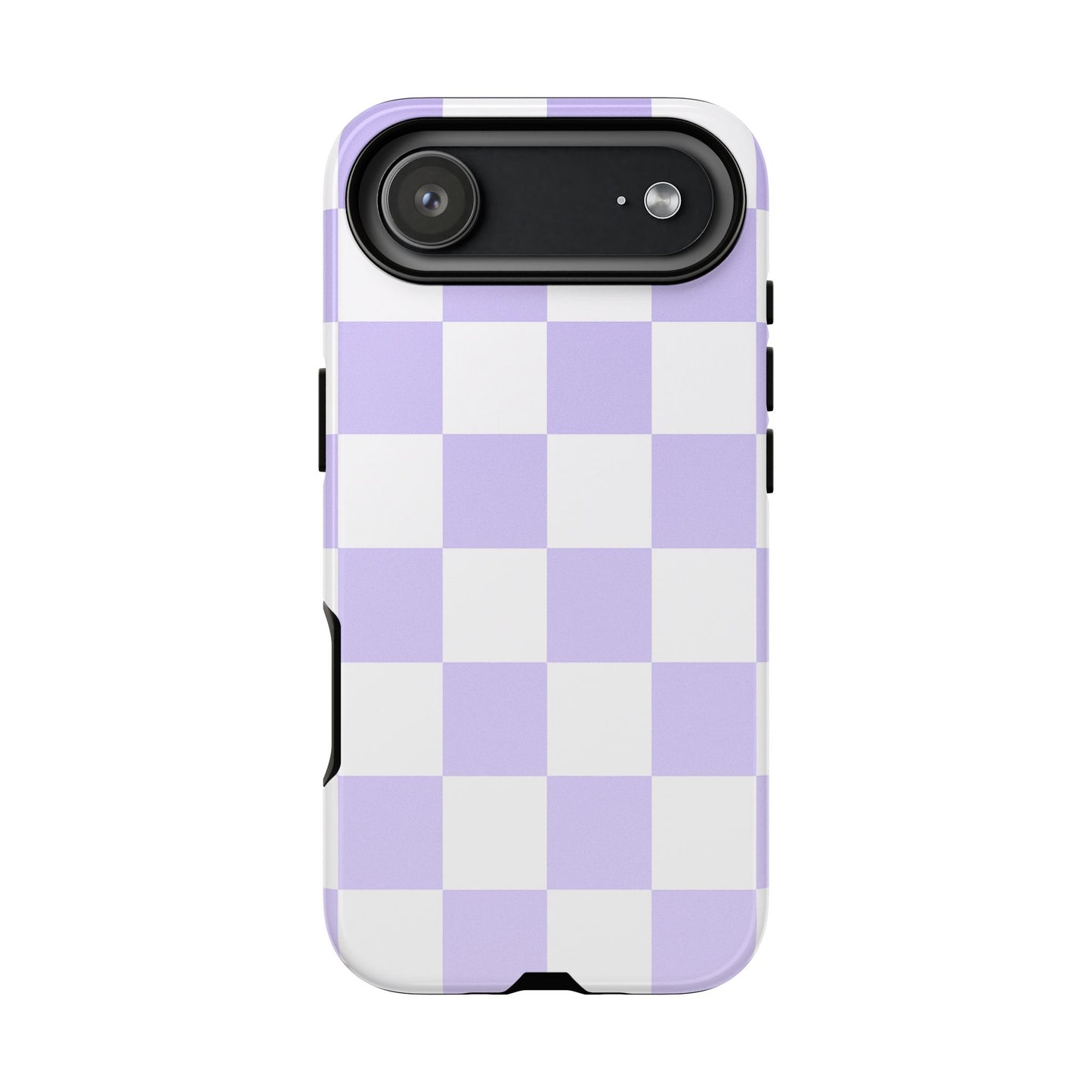 Lavender Checkerboard Phone Case | Pastel Aesthetic Checkered iPhone & Samsung Tough Case