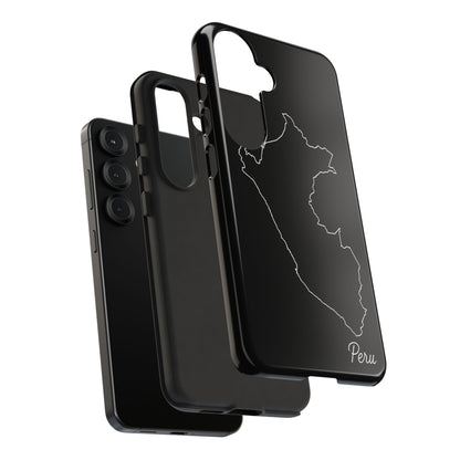 Peru Outline Phone Case – Minimal Country Map Tough Case (iPhone, Samsung, Pixel)