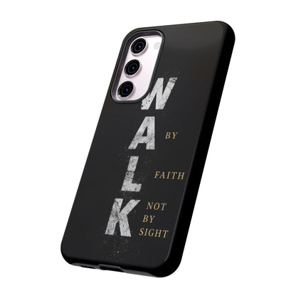 Walk by Faith Not by Sight Christian Phone Case Bible Verse Faith Cover