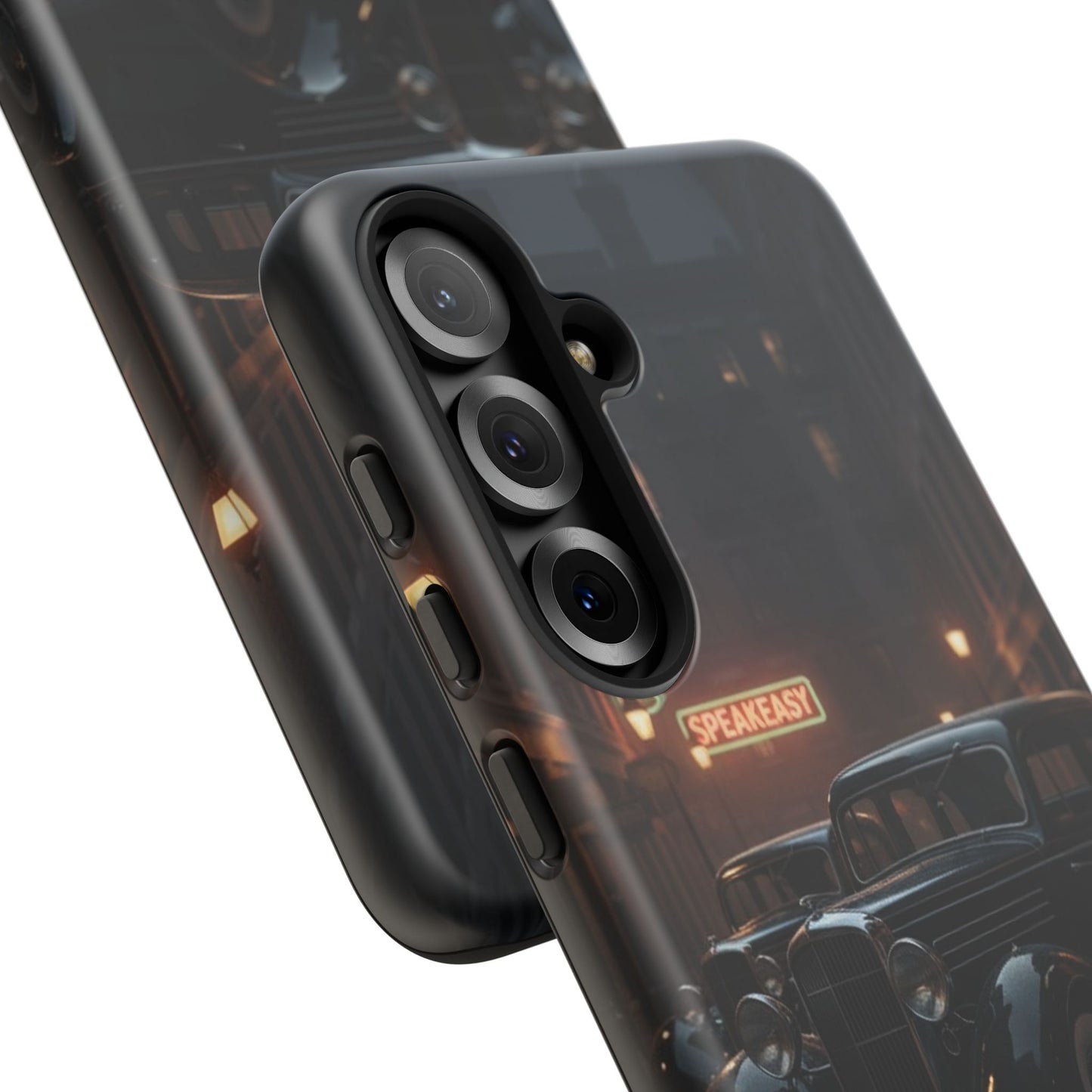 Vintage Classic Car Phone Case | Retro Noir Aesthetic | 1930s Street Scene Tough Case for iPhone & Samsung