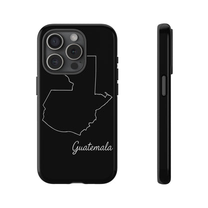 Guatemala Outline Phone Case – Minimal Country Map Tough Case (iPhone, Samsung, Pixel)
