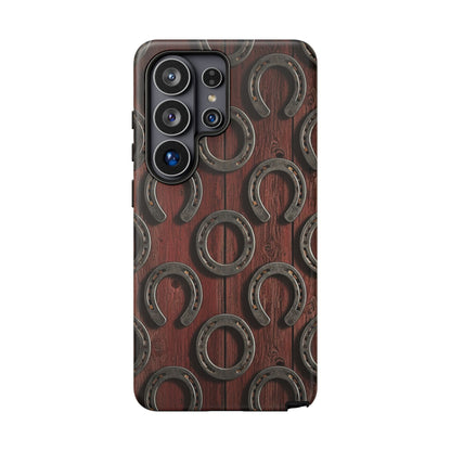 Rustic Horseshoe Western Phone Case – Cowboy Country Ranch Tough Case