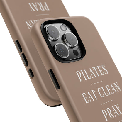 Pilates Phone Case | Eat Clean Pray Sleep Repeat Aesthetic | Wellness Girl Gift