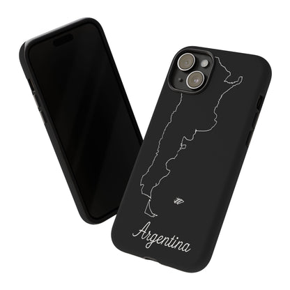 Argentina Outline Phone Case – Minimal Country Map Tough Case (iPhone, Samsung, Pixel)