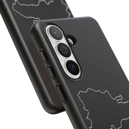 Dominican Republic Outline Phone Case – Minimal Country Map Tough Case (iPhone, Samsung, Pixel)