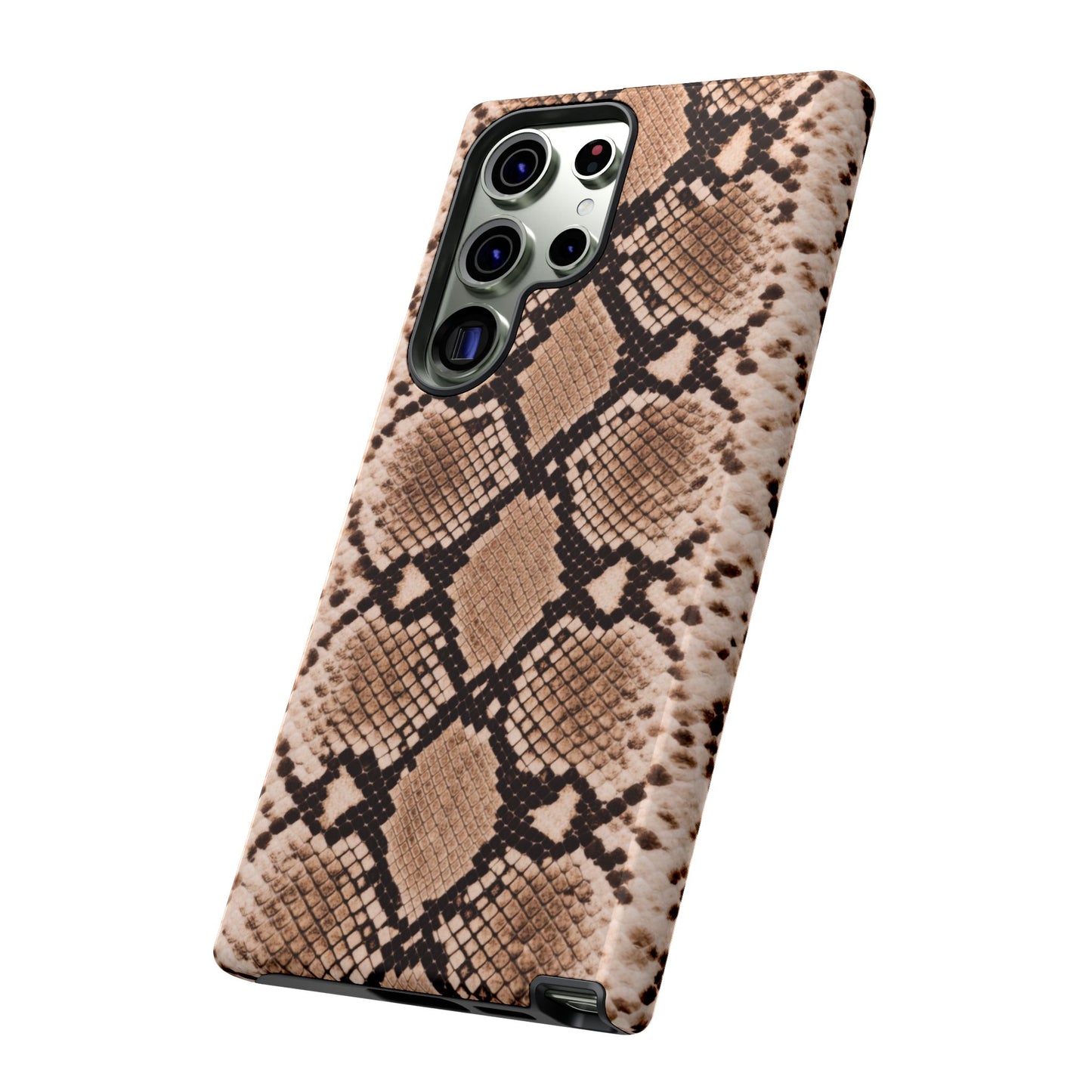 Snake Print Phone Case – Brown Python Pattern Slim Protective Cover for Iphone, Samsung Galaxy and Pixel