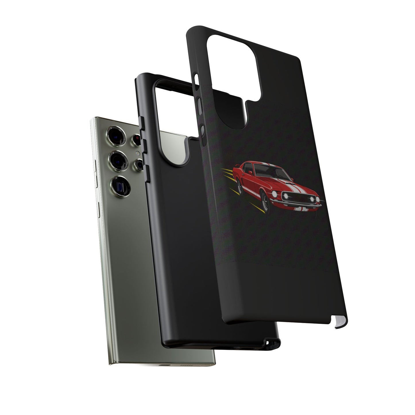 Red Muscle Car Phone Case – Classic Car Racing Tough Protective Case