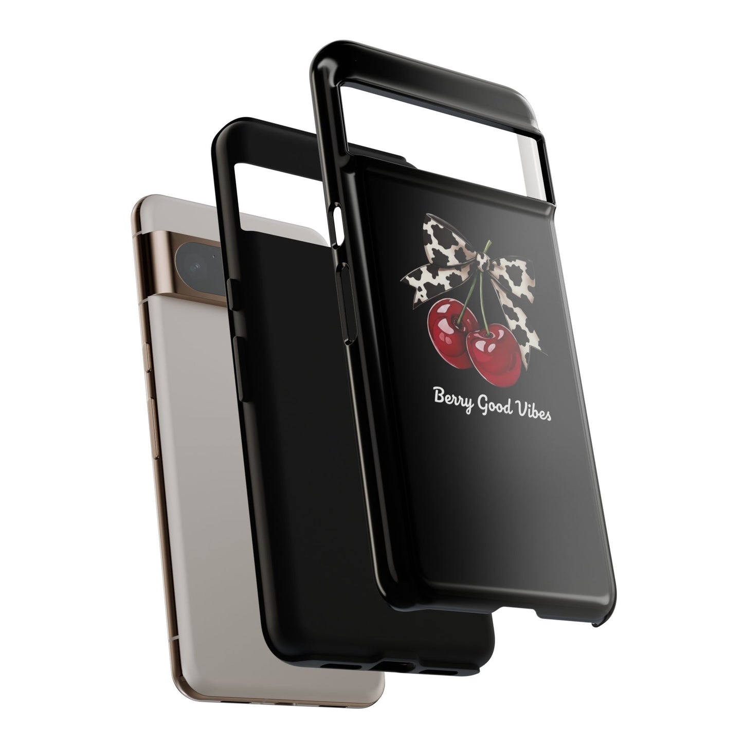 Cherry Cow Print Phone Case | Coquette Bow Aesthetic iPhone & Samsung Tough Case