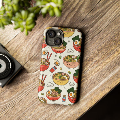 Kawaii Ramen Phone Case – Cute Japanese Food Pattern | Noodle Bowl Aesthetic Case