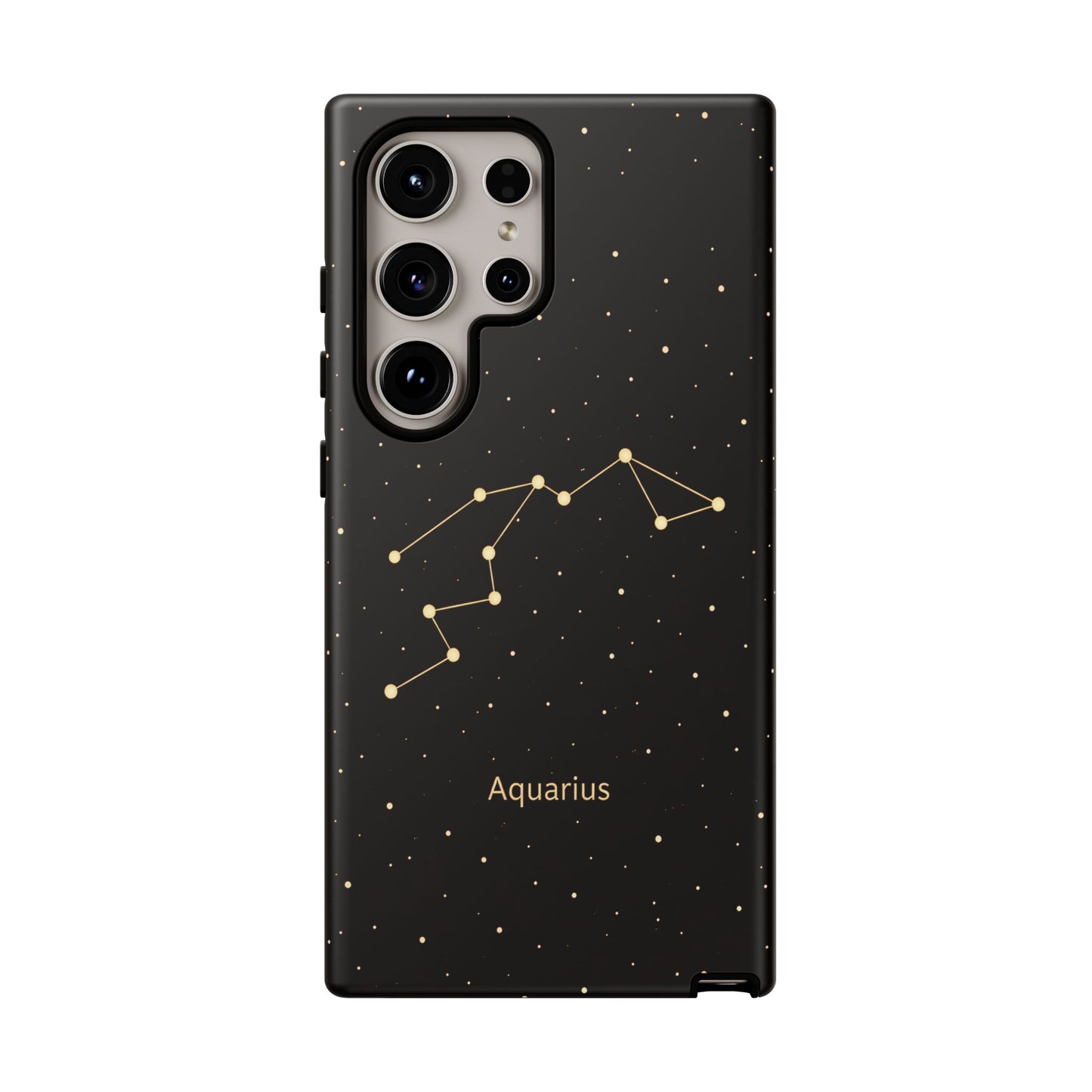 Aquarius Zodiac Constellation Phone Case – Luxe Gold Celestial Cover