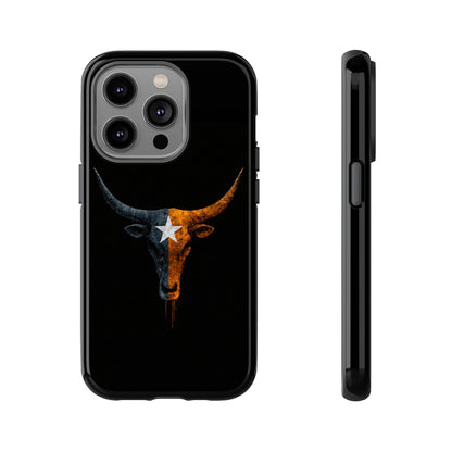 Texas Longhorn Skull Phone Case Western Cowboy Bull iPhone Samsung Cover