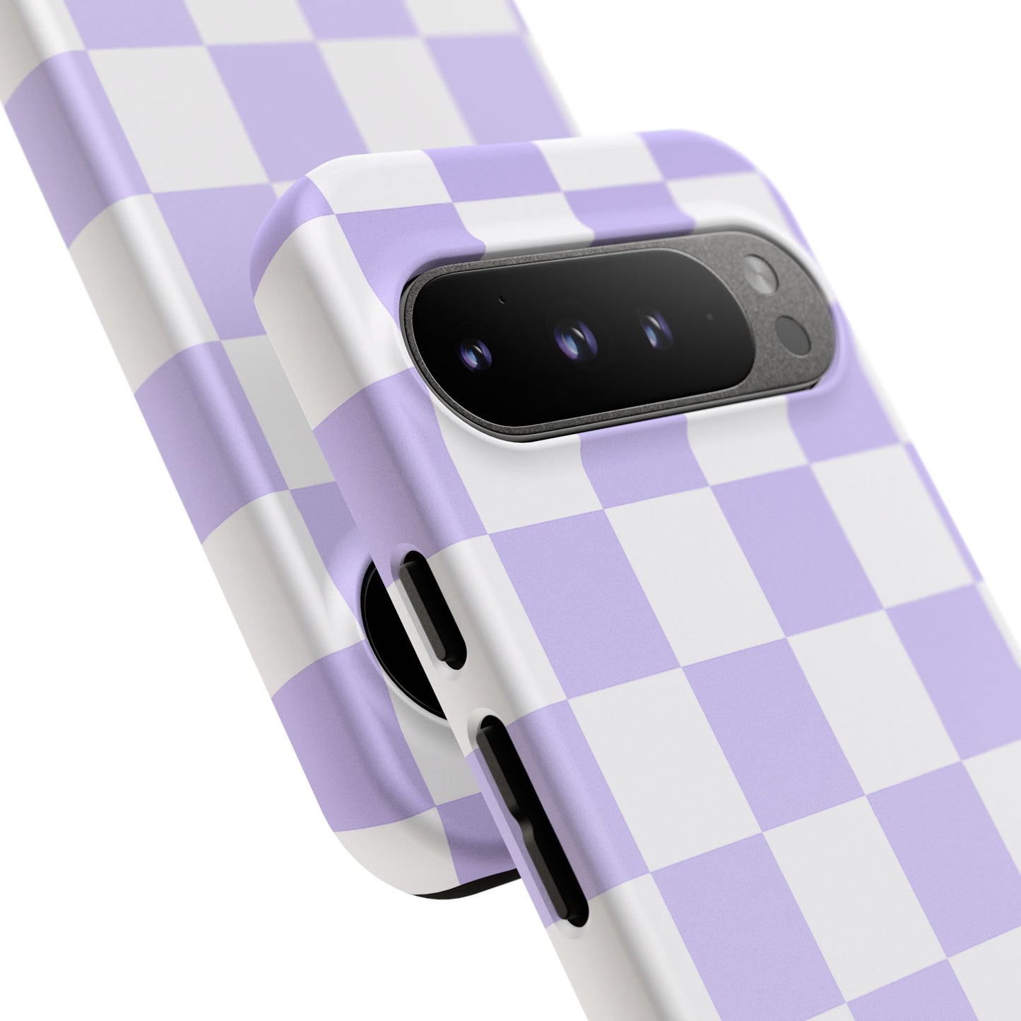 Lavender Checkerboard Phone Case | Pastel Aesthetic Tough Case