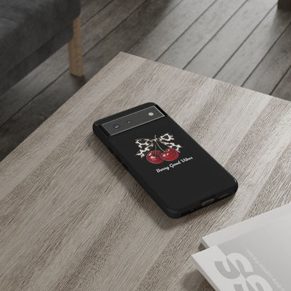 Cherry Cow Print Phone Case | Coquette Bow Aesthetic iPhone & Samsung Tough Case