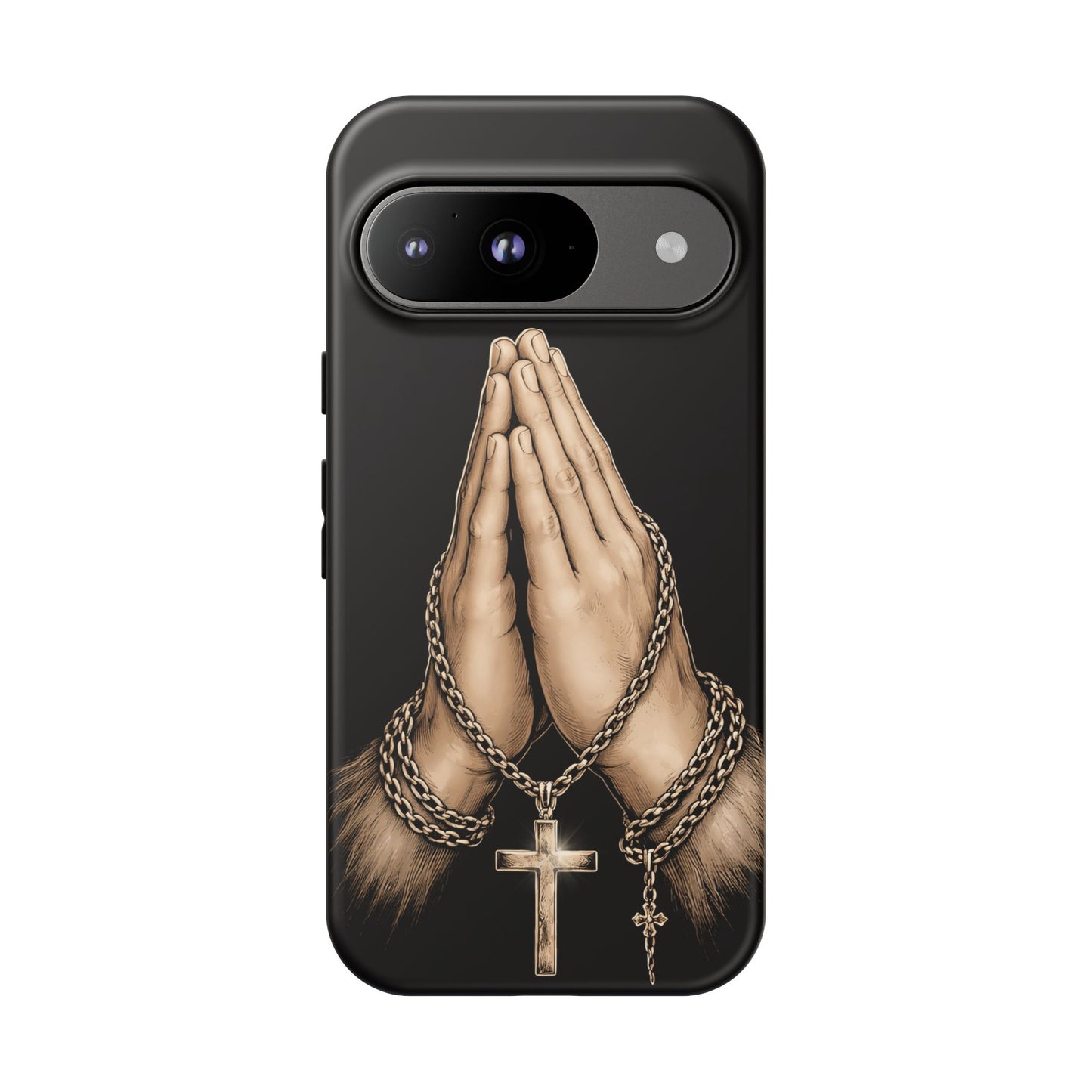 Praying Hands Cross Phone Case – Christian Faith Scripture Cover