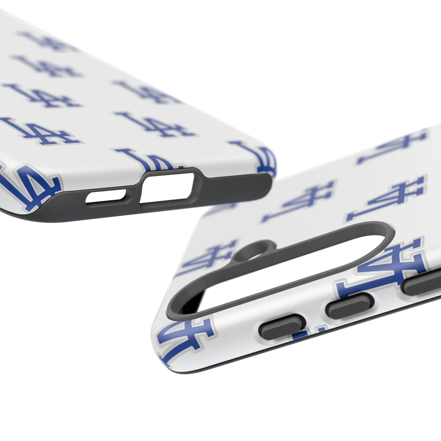 Blue LA Monogram Pattern Phone Case | Minimal Baseball Inspired Tough Cover