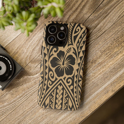Polynesian Tribal Hawaiin Hibiscus Phone Case for iPhone Samsung Galaxy