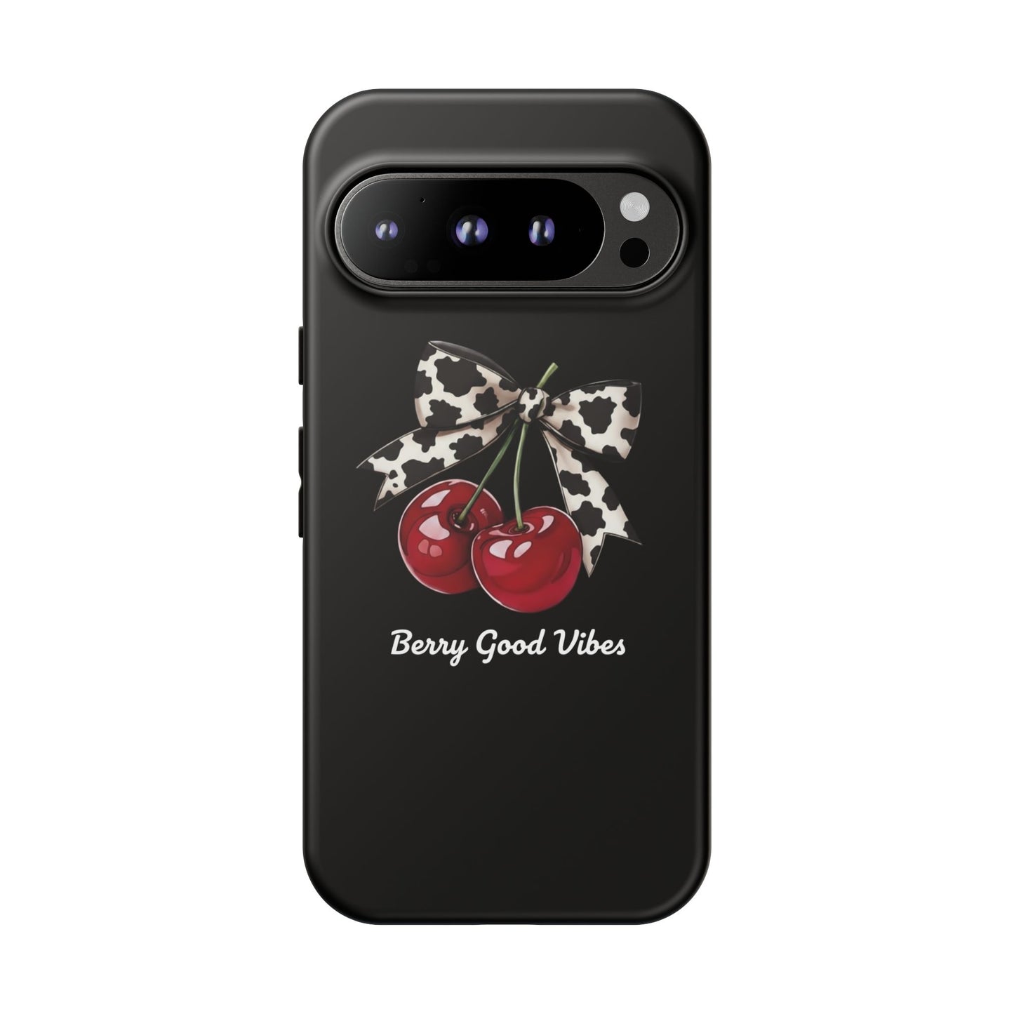 Cherry Cow Print Phone Case | Coquette Bow Aesthetic iPhone & Samsung Tough Case