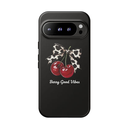 Cherry Cow Print Phone Case | Coquette Bow Aesthetic iPhone & Samsung Tough Case
