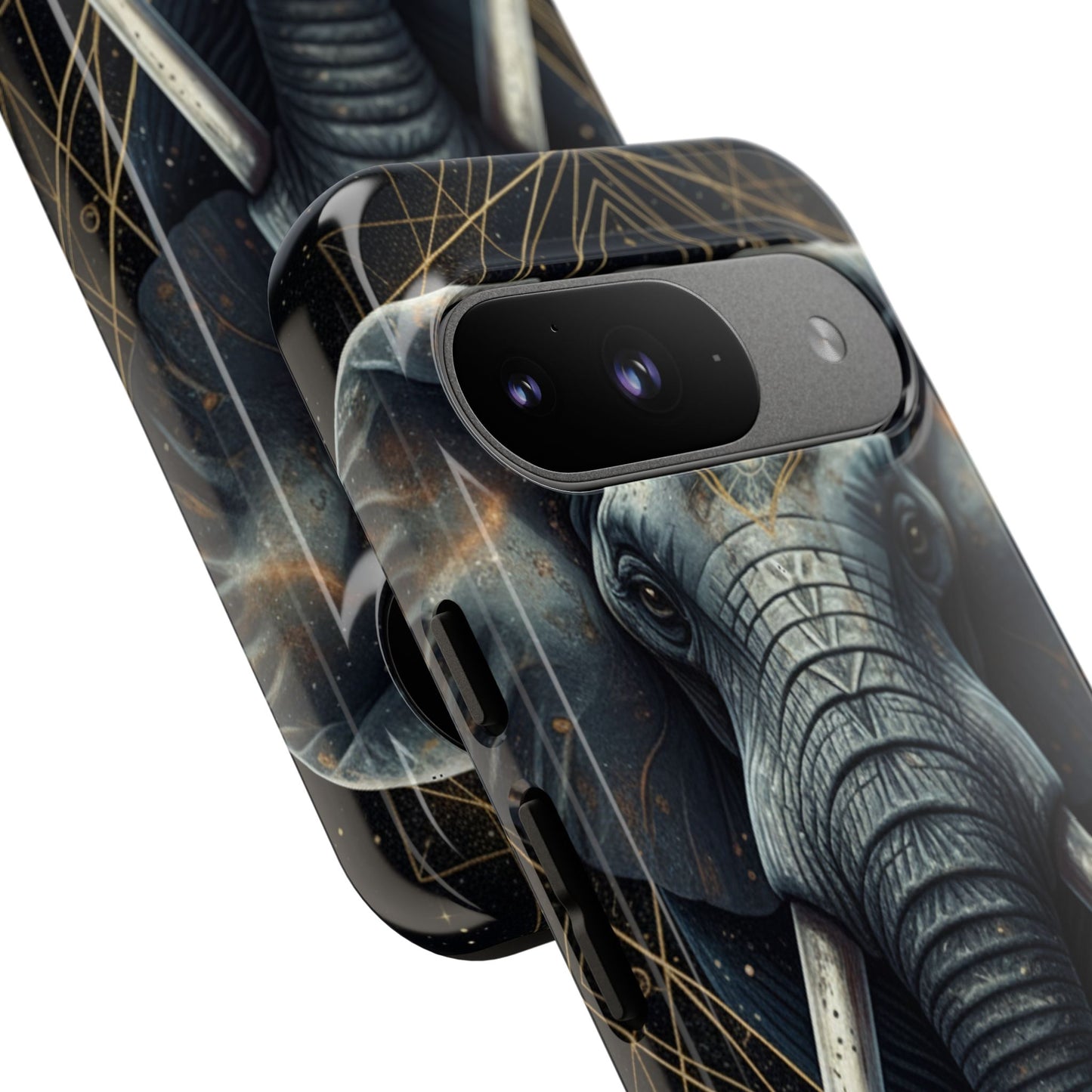 Elephant Mandala Phone Case | Minimal Gold Accent Tough Case