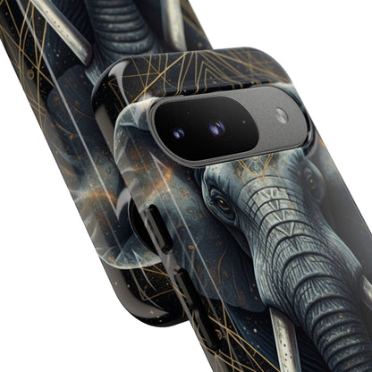 Elephant Mandala Phone Case | Minimal Gold Accent Tough Case