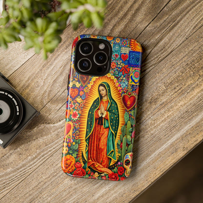 Virgin Mary Guadalupe Phone Case Mexican Folk Art Tough Cover iPhone Samsung