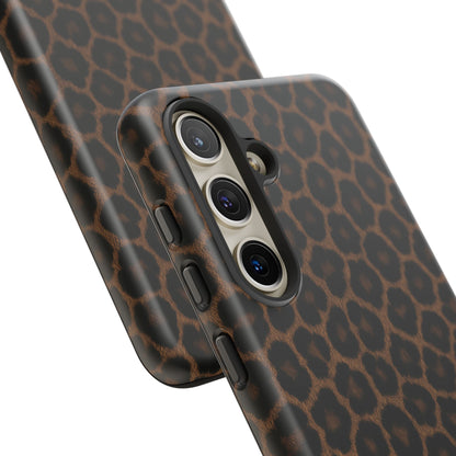 Brown Leopard Print Phone Case | Classic Animal Print Aesthetic Tough Protective Case