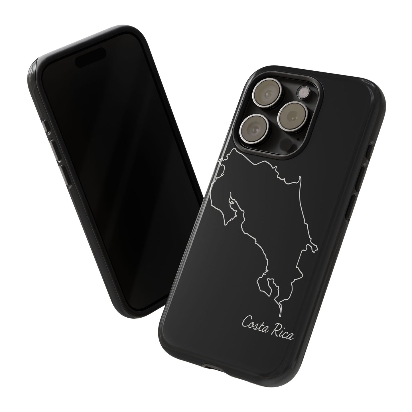Costa Rica Outline Phone Case – Minimal Country Map Tough Case (iPhone, Samsung, Pixel)