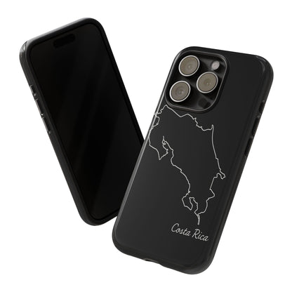 Costa Rica Outline Phone Case – Minimal Country Map Tough Case (iPhone, Samsung, Pixel)