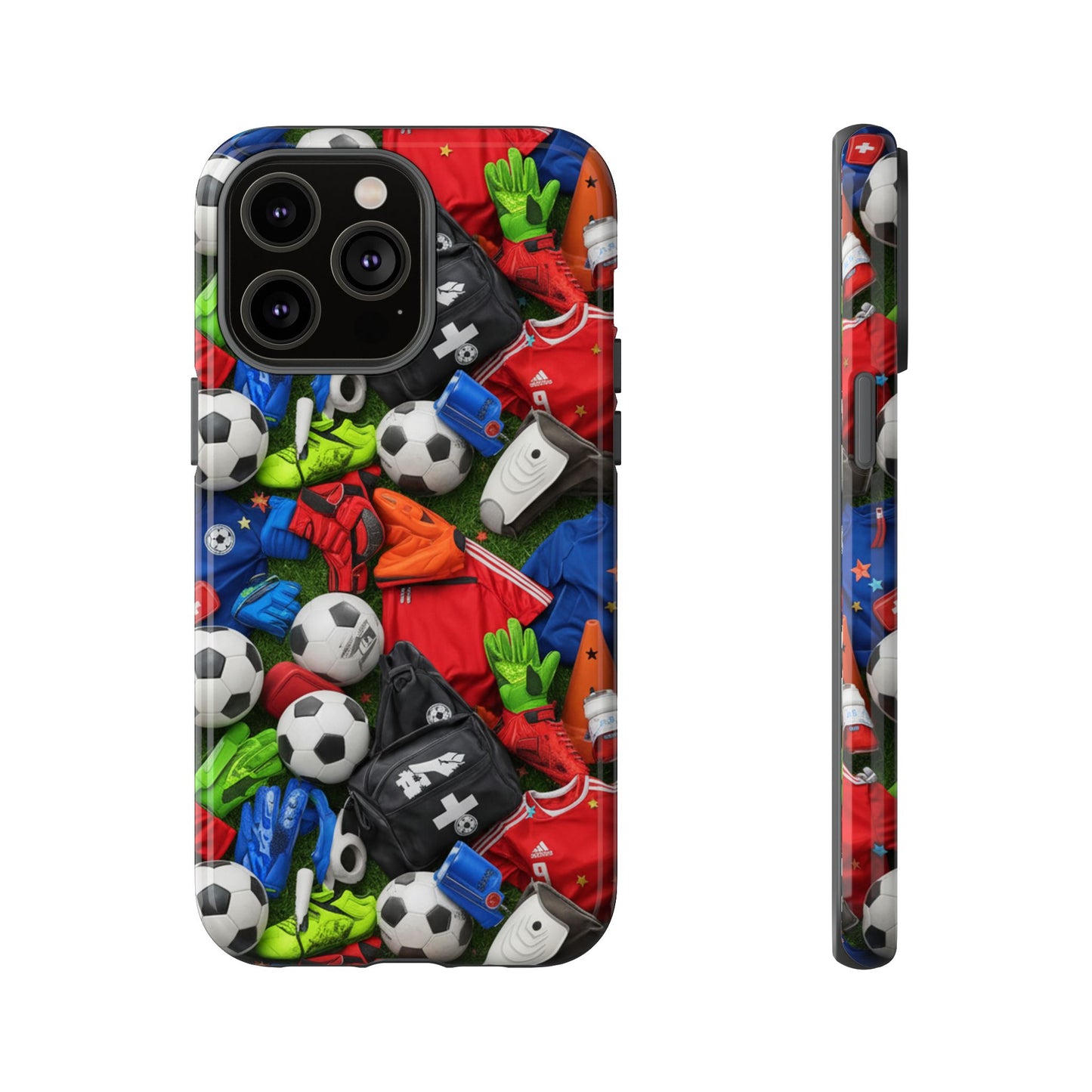 Soccer Ball Pattern Phone Case – Sports Fan Tough Protective Game Day Case