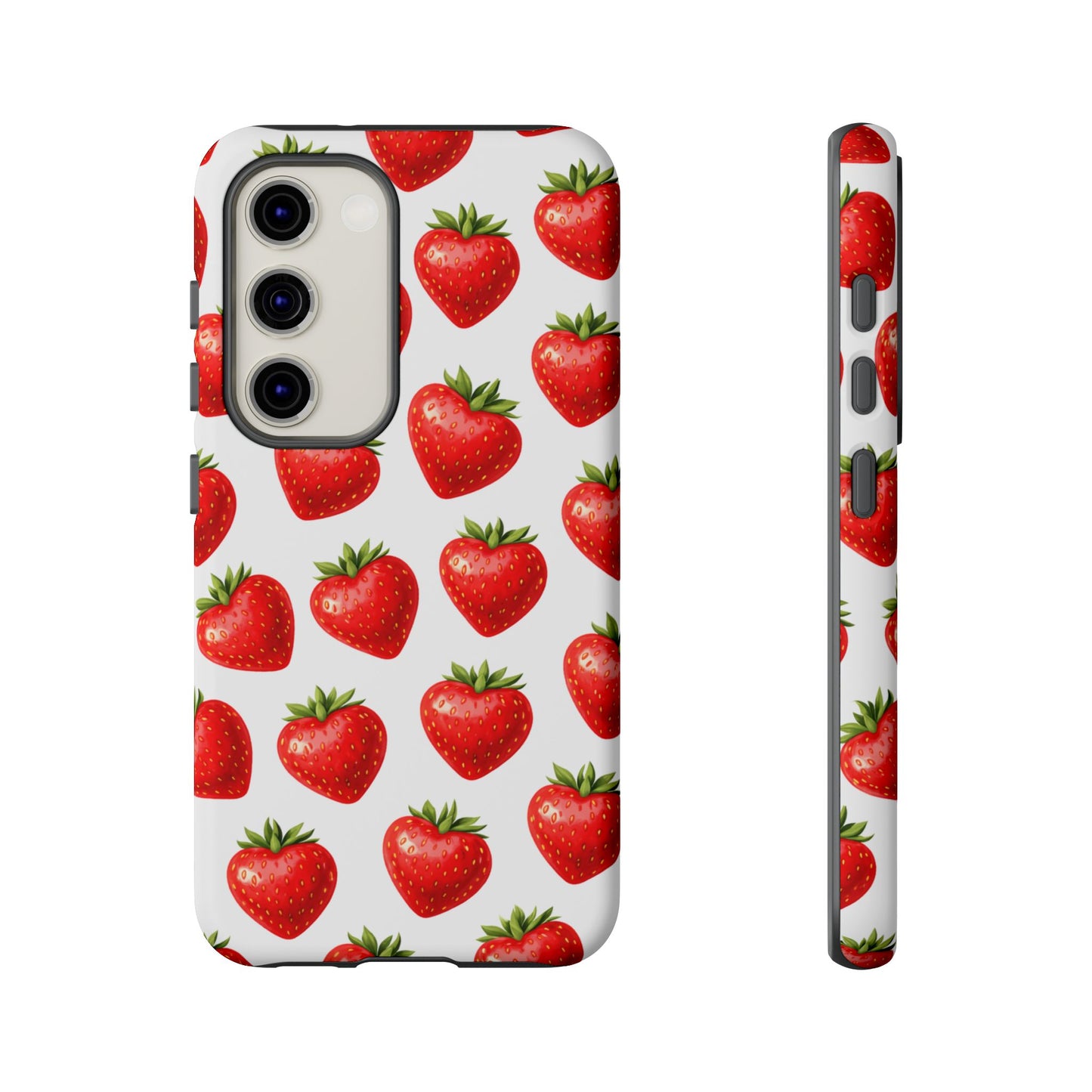 Cute Strawberry Phone Case – Aesthetic Fruit Pattern Protective Cover for Iphone, Samsung Galaxy and Pixel