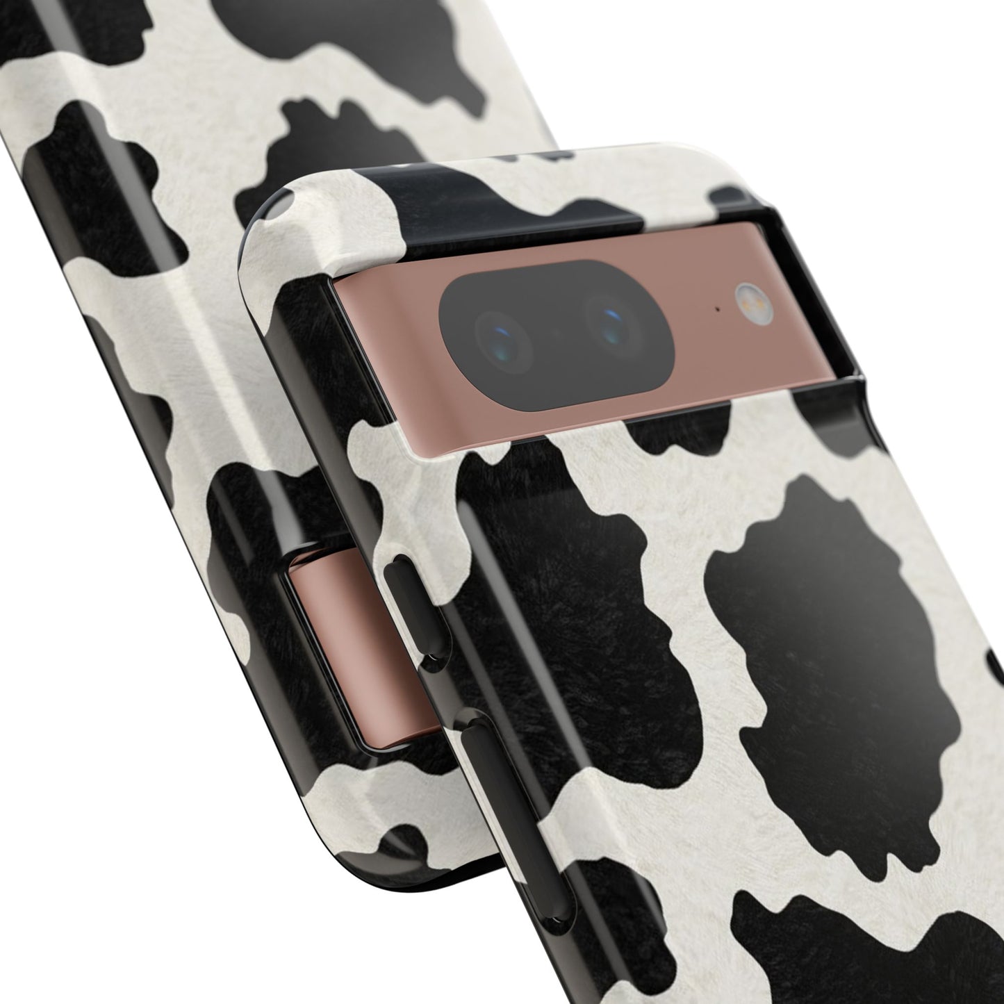 Black & White Cow Print Phone Case | Aesthetic Tough Protective Case