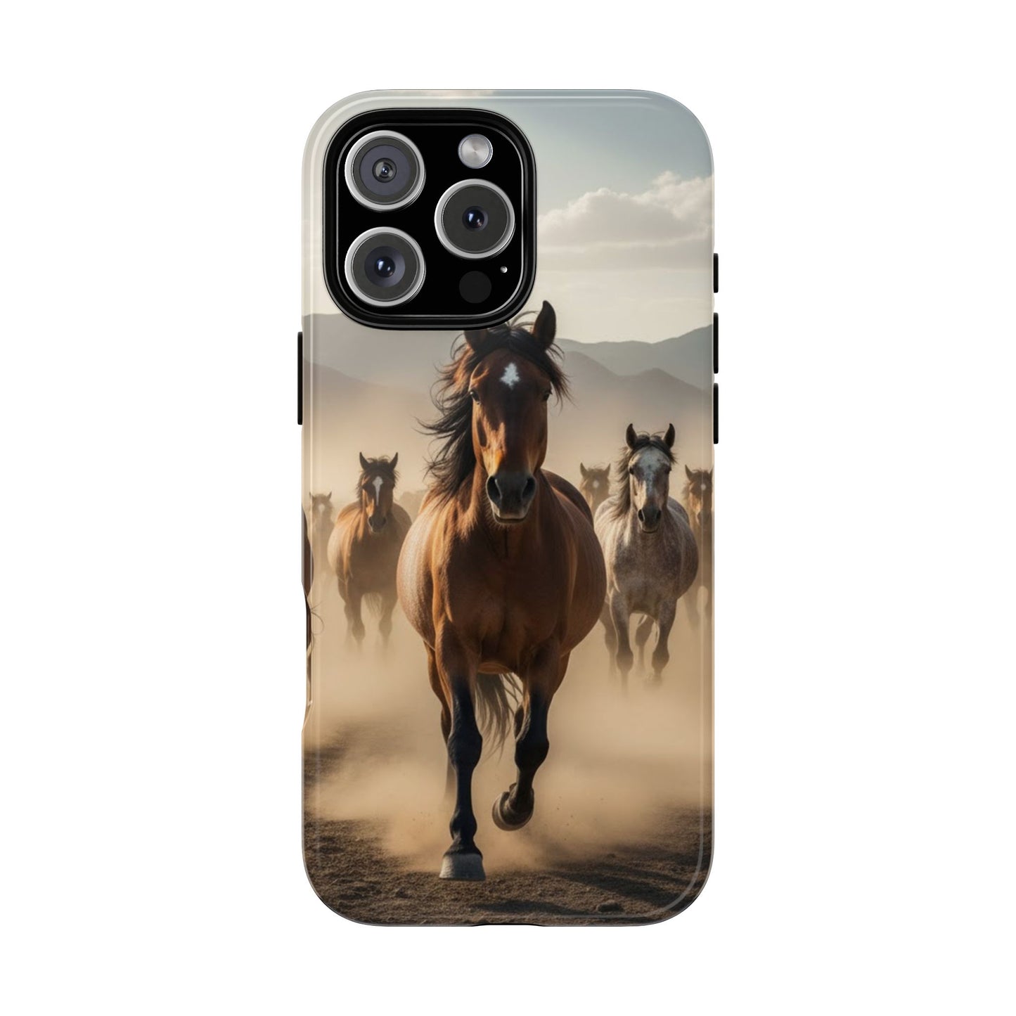 Running Horses Phone Case | Wild Mustang Herd Tough Protective Cover
