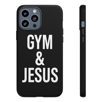 Gym & Jesus Phone Case Christian Faith Workout Gym Motivation Case