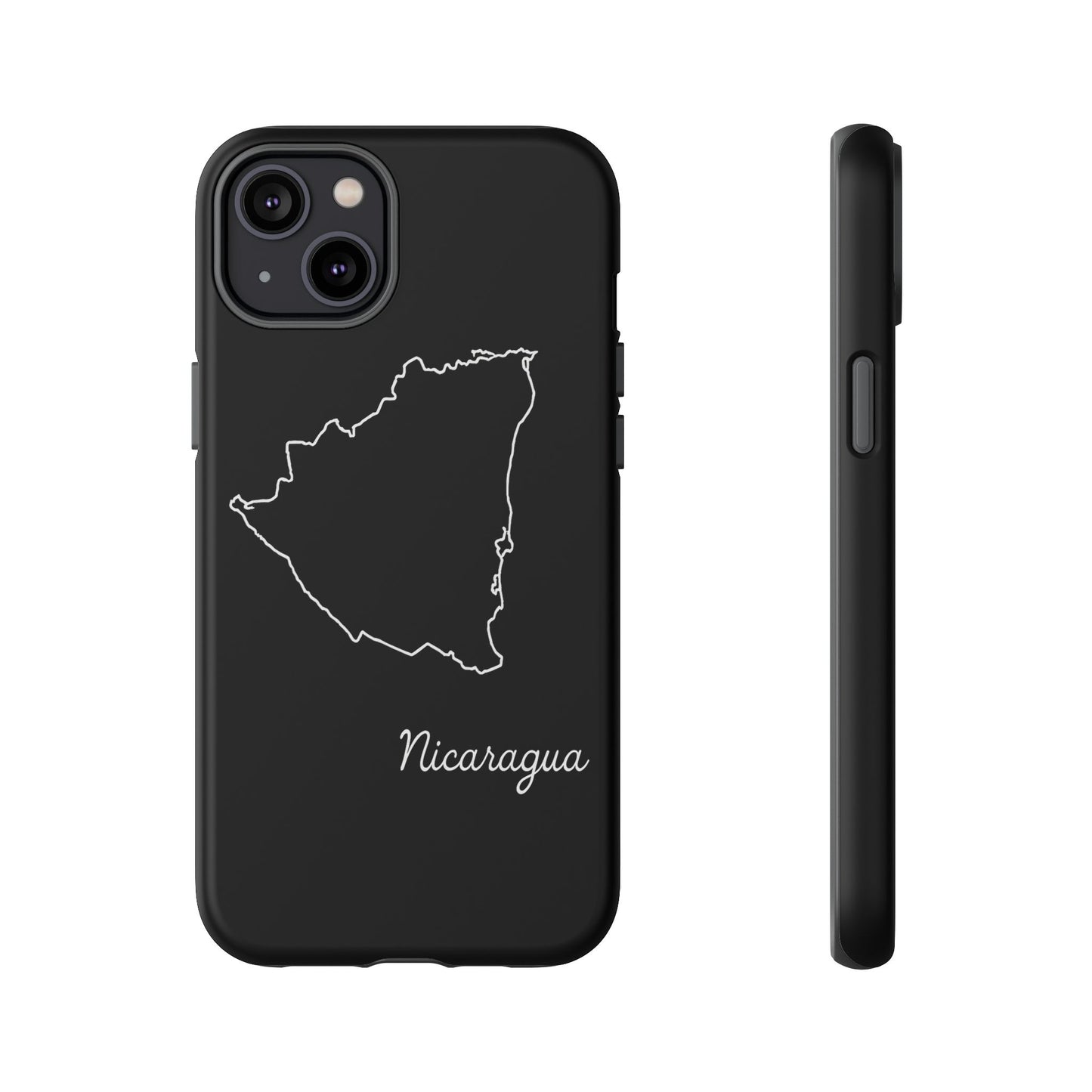 Nicaragua Outline Phone Case – Minimal Country Map Tough Case (iPhone, Samsung, Pixel)