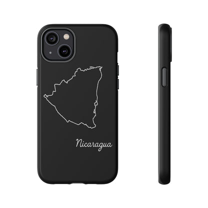 Nicaragua Outline Phone Case – Minimal Country Map Tough Case (iPhone, Samsung, Pixel)