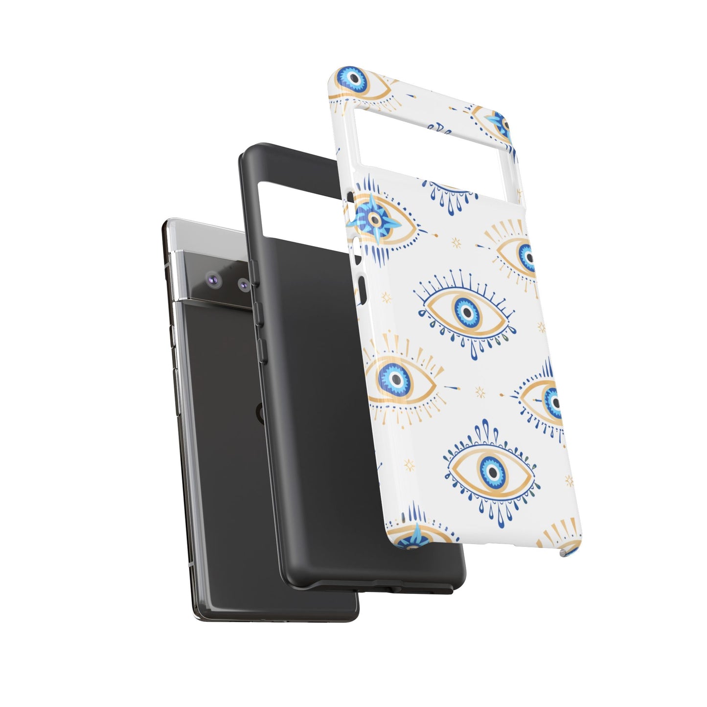 Blue Evil Eye Phone Case – Protective Slim Shockproof Cover for Iphone, Samsung Galaxy and Pixel