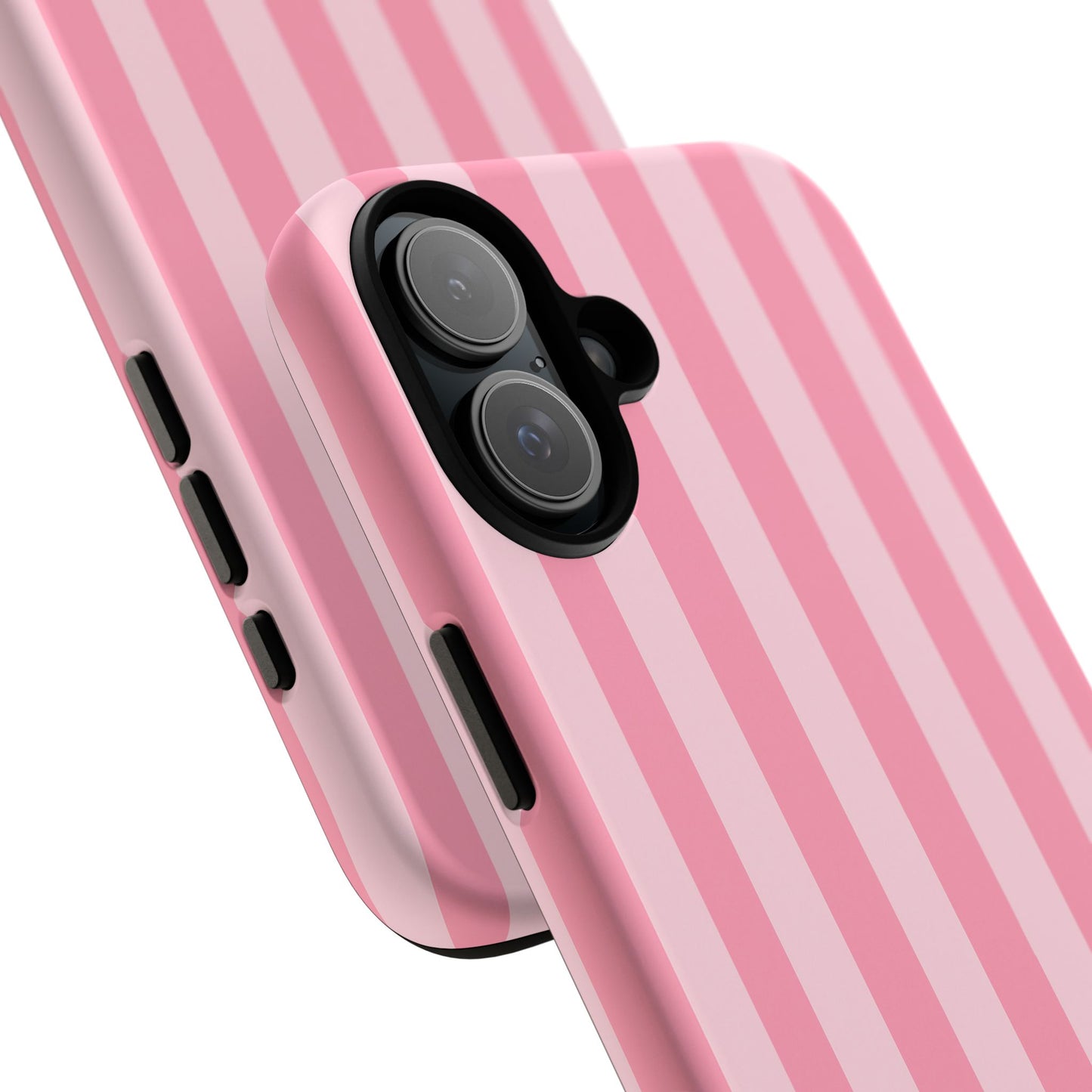 Pink Vertical Stripe Phone Case | Minimal Pastel Stripes Tough Case