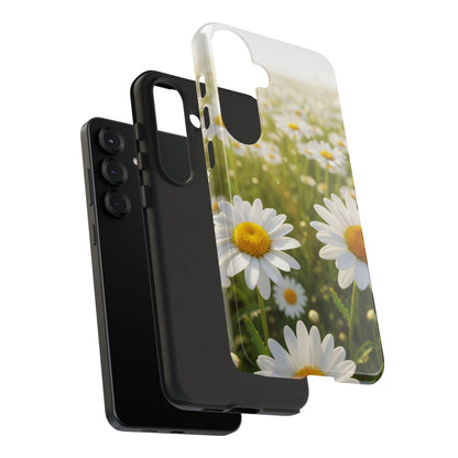 Daisy Phone Case – Floral Spring Field Tough Protective Case (iPhone, Samsung, Pixel)