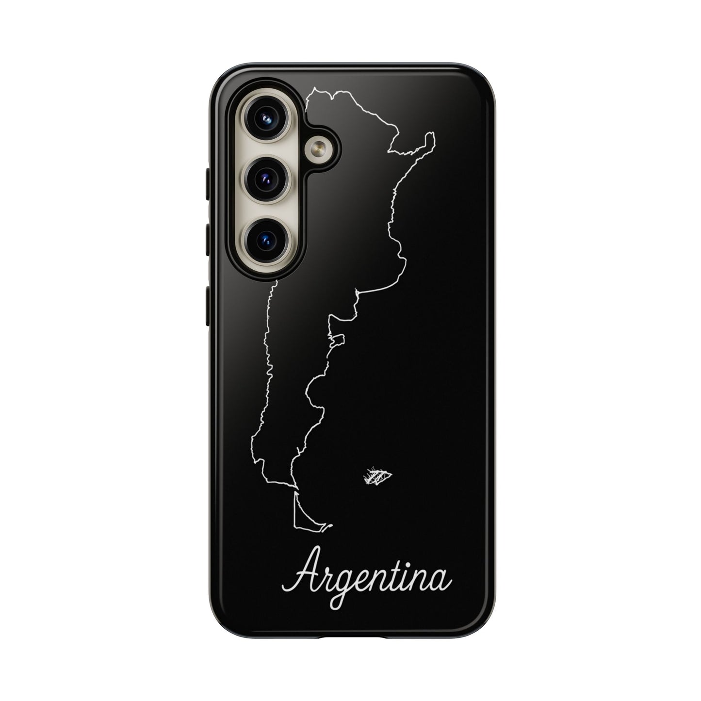 Argentina Outline Phone Case – Minimal Country Map Tough Case (iPhone, Samsung, Pixel)