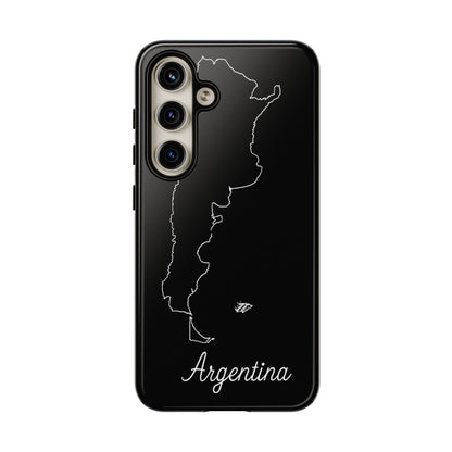 Argentina Outline Phone Case – Minimal Country Map Tough Case (iPhone, Samsung, Pixel)