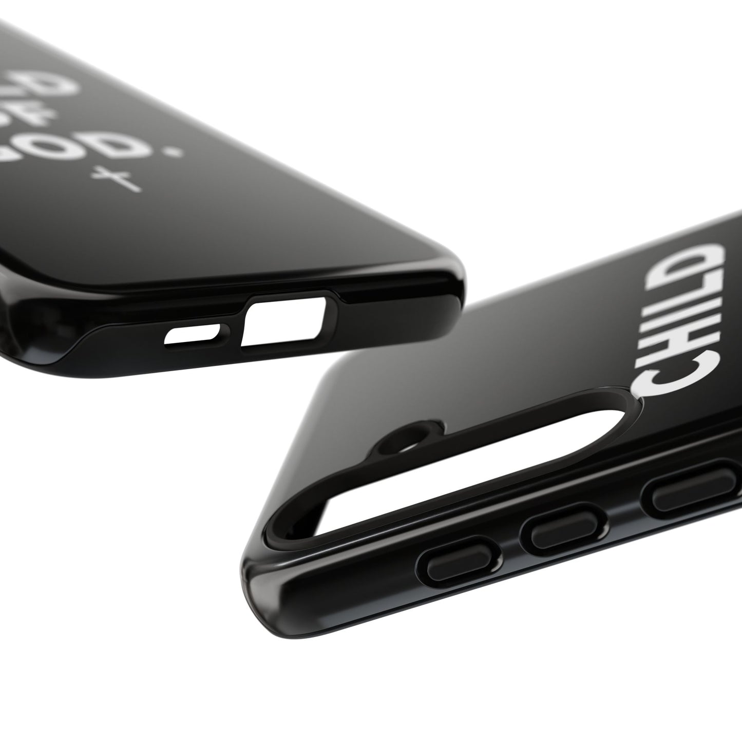 Child of God Phone Case Christian Black Aesthetic Cross Tough Cover