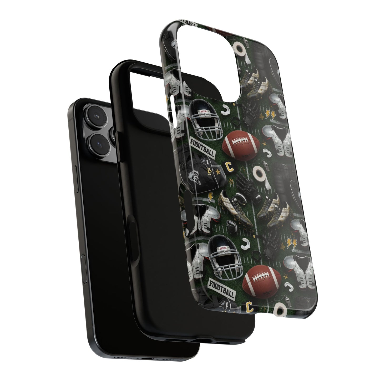 Football Pattern Phone Case – Sports Fan Tough Protective Game Day Case